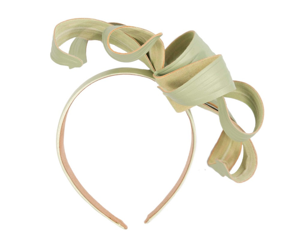 Modern Mint Green Bow Fascinator by Max Alexander - Image 4