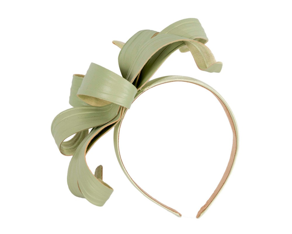 Modern Mint Green Bow Fascinator by Max Alexander - Image 2
