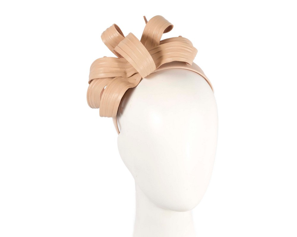 Modern Nude Bow Fascinator by Max Alexander