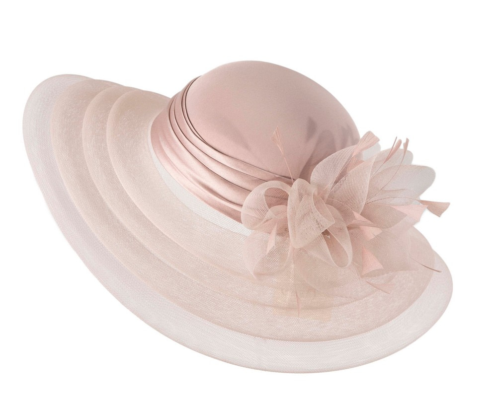 Tea Rose mother of the bride hat by Cupids Millinery Melbourne - Fascinators.com.au Tea Rose mother of the bride hat by Cupids Millinery Melbourne - Image 2