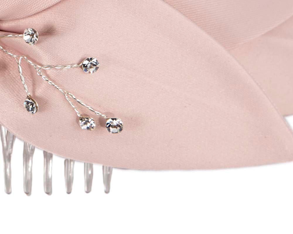 Pale Pink custom made fascinator comb by Cupids Millinery - Image 3