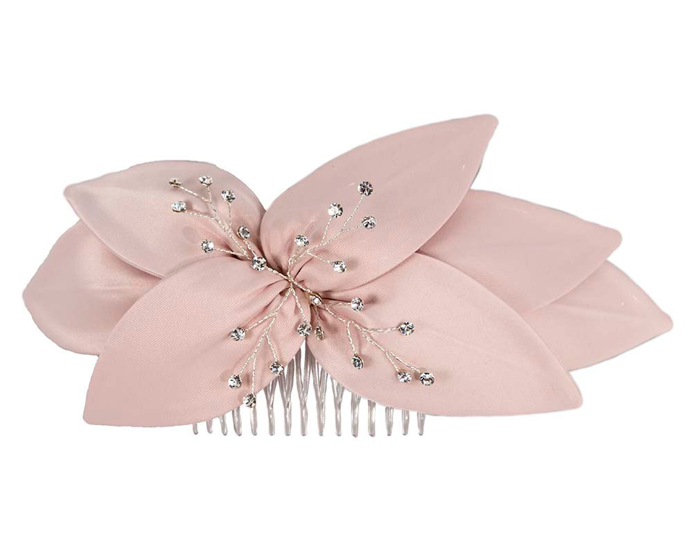 Pale Pink custom made fascinator comb by Cupids Millinery - Image 2