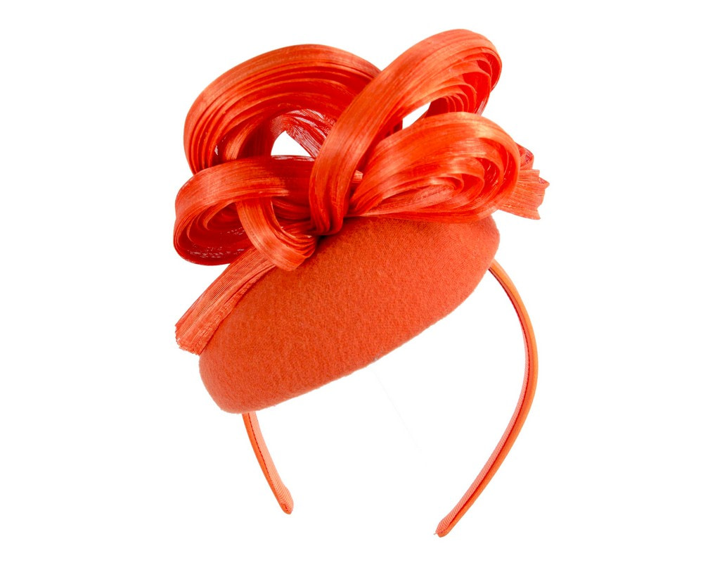 Bespoke orange winter fascinator by Fillies Collection - Fascinators.com.au Bespoke orange winter fascinator by Fillies Collection - Image 6