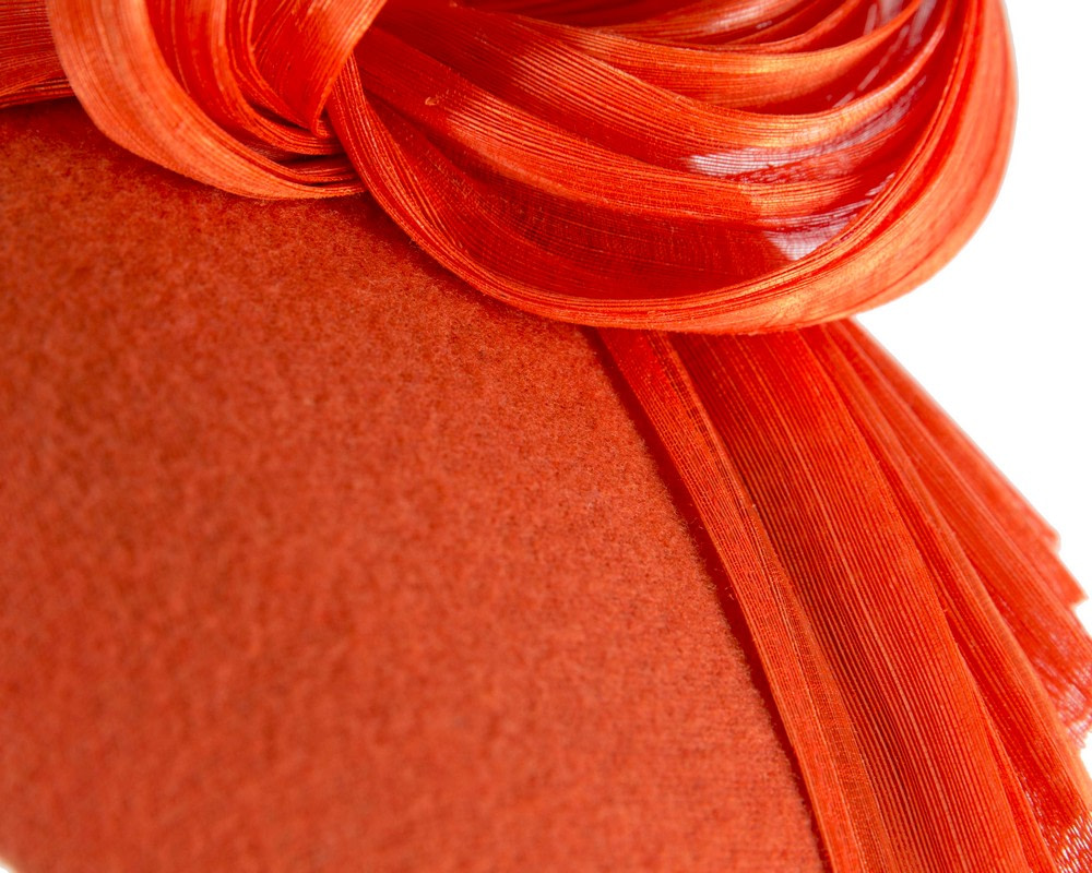 Bespoke orange winter fascinator by Fillies Collection - Fascinators.com.au Bespoke orange winter fascinator by Fillies Collection - Image 5