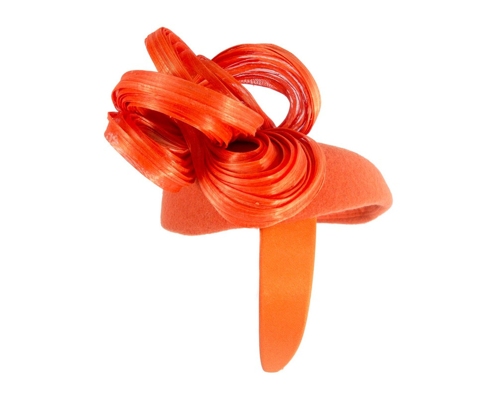 Bespoke orange winter fascinator by Fillies Collection - Fascinators.com.au Bespoke orange winter fascinator by Fillies Collection - Image 3