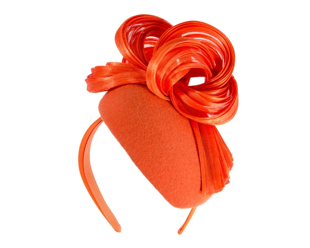 Bespoke orange winter fascinator by Fillies Collection - Fascinators.com.au Bespoke orange winter fascinator by Fillies Collection - Image 2
