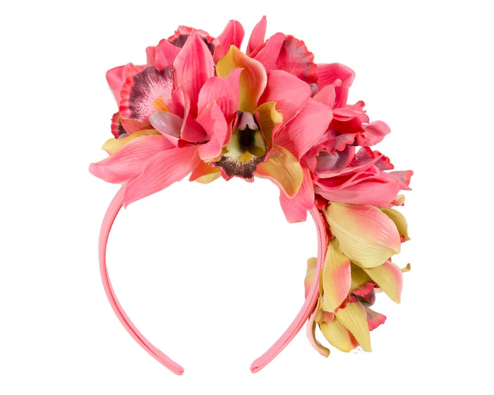 Elegant Floral Fascinator in Coral - Max Alexander - Fascinators.com.au Elegant Floral Fascinator in Coral - Max Alexander - Image 4