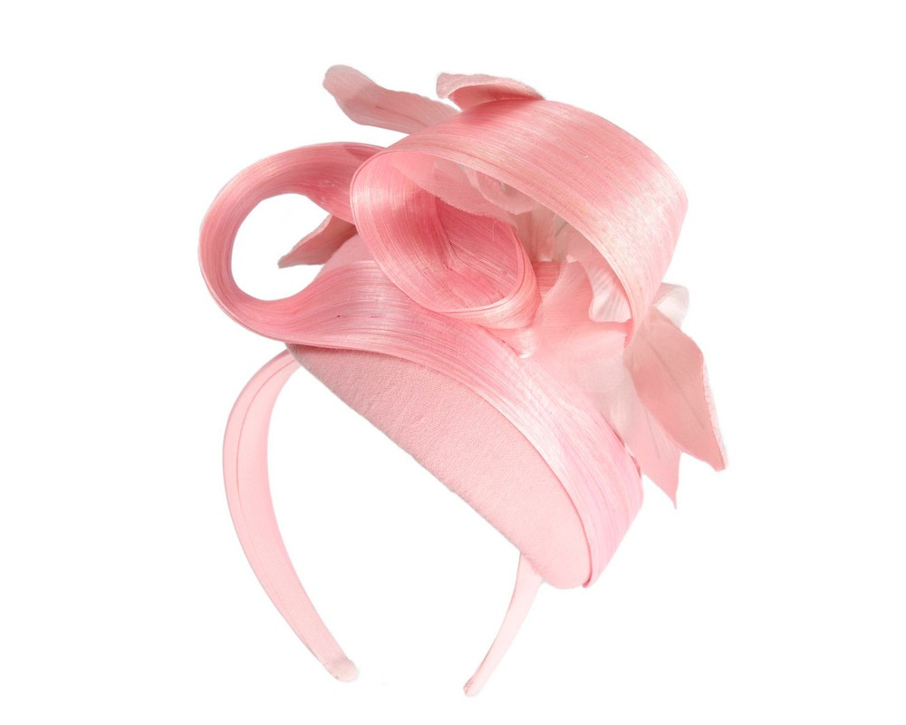 Bespoke pink pillbox winter fascinator with flower by Fillies Collection - Fascinators.com.au Bespoke pink pillbox winter fascinator with flower by Fillies Collection - Image 6