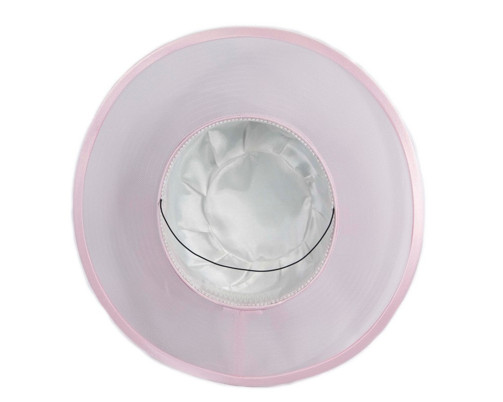 Custom made pink boater hat by Cupids Millinery - Fascinators.com.au Custom made pink boater hat by Cupids Millinery - Image 5