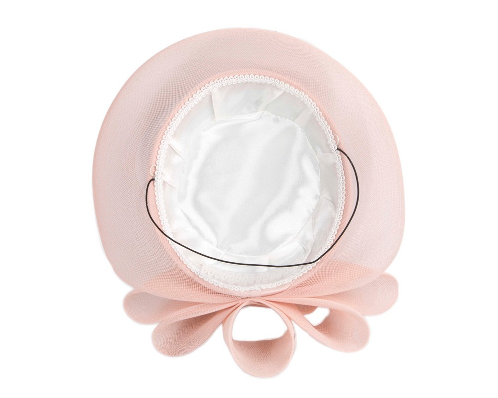 Custom made pink cocktail hat by Cupids Millinery - Image 5