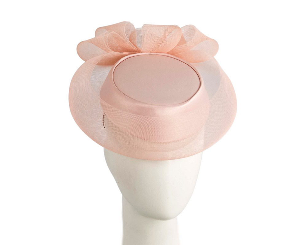 Custom made pink cocktail hat by Cupids Millinery