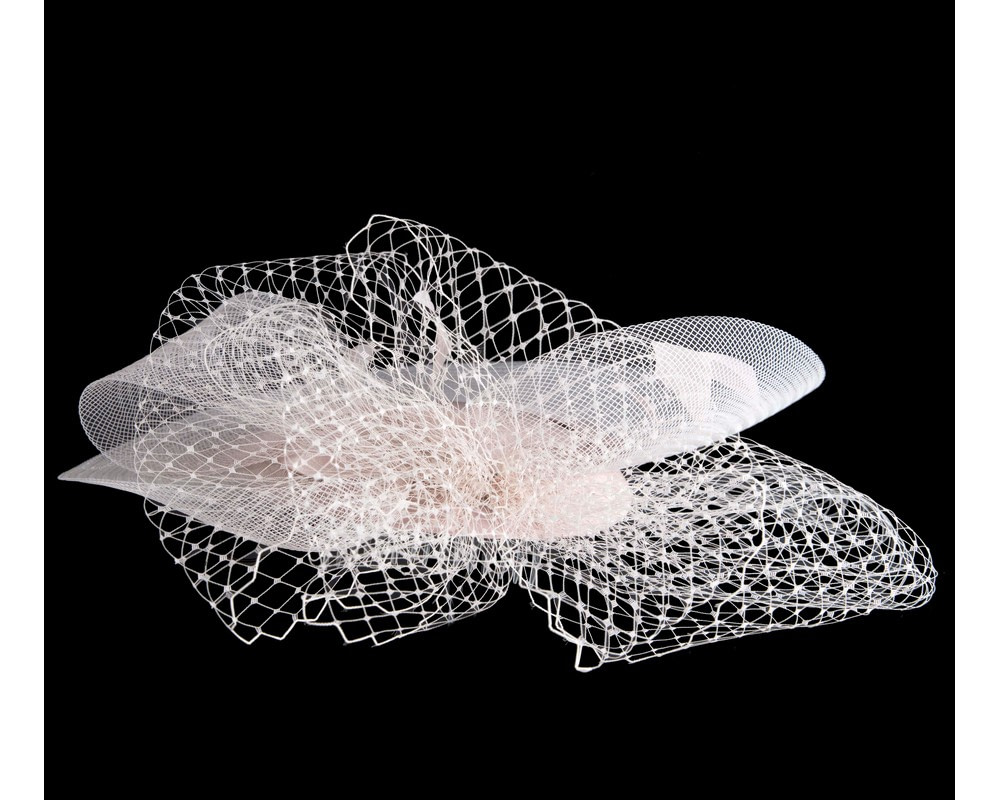 Light pink custom made fascinator hat - Image 7