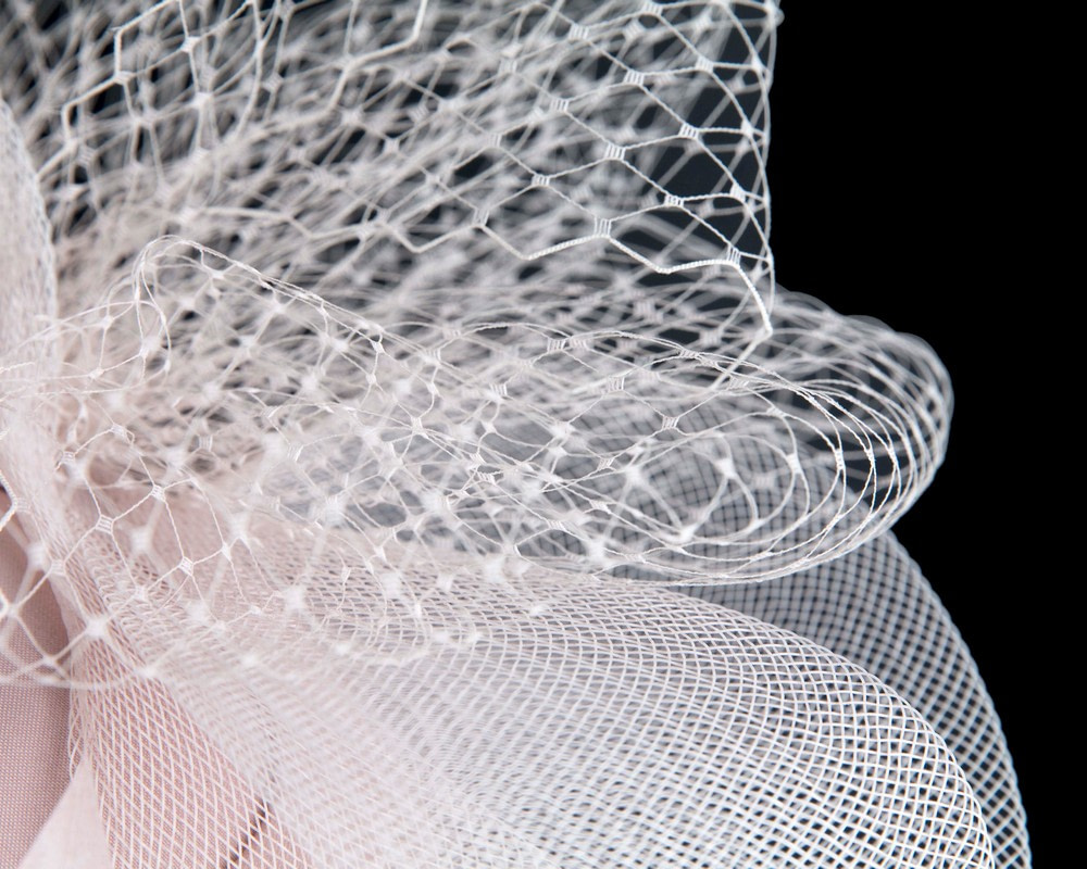 Light pink custom made fascinator hat - Image 6