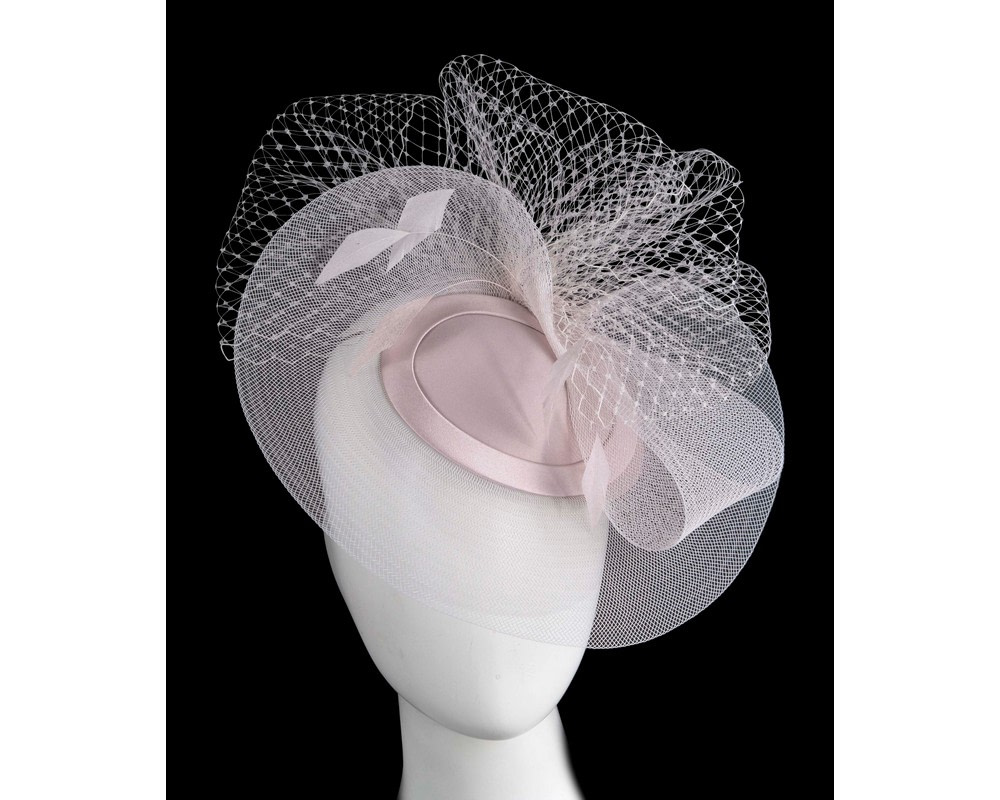 Light pink custom made fascinator hat