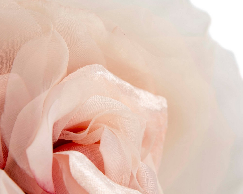 Large dusty pink silk flower fascinator by Fillies Collection - Image 3