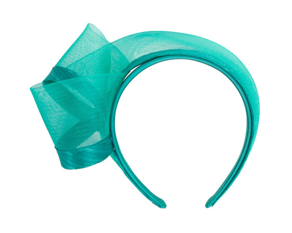 Teal Green headband fascinator by Fillies Collection - Fascinators.com.au Teal Green headband fascinator by Fillies Collection - Image 2