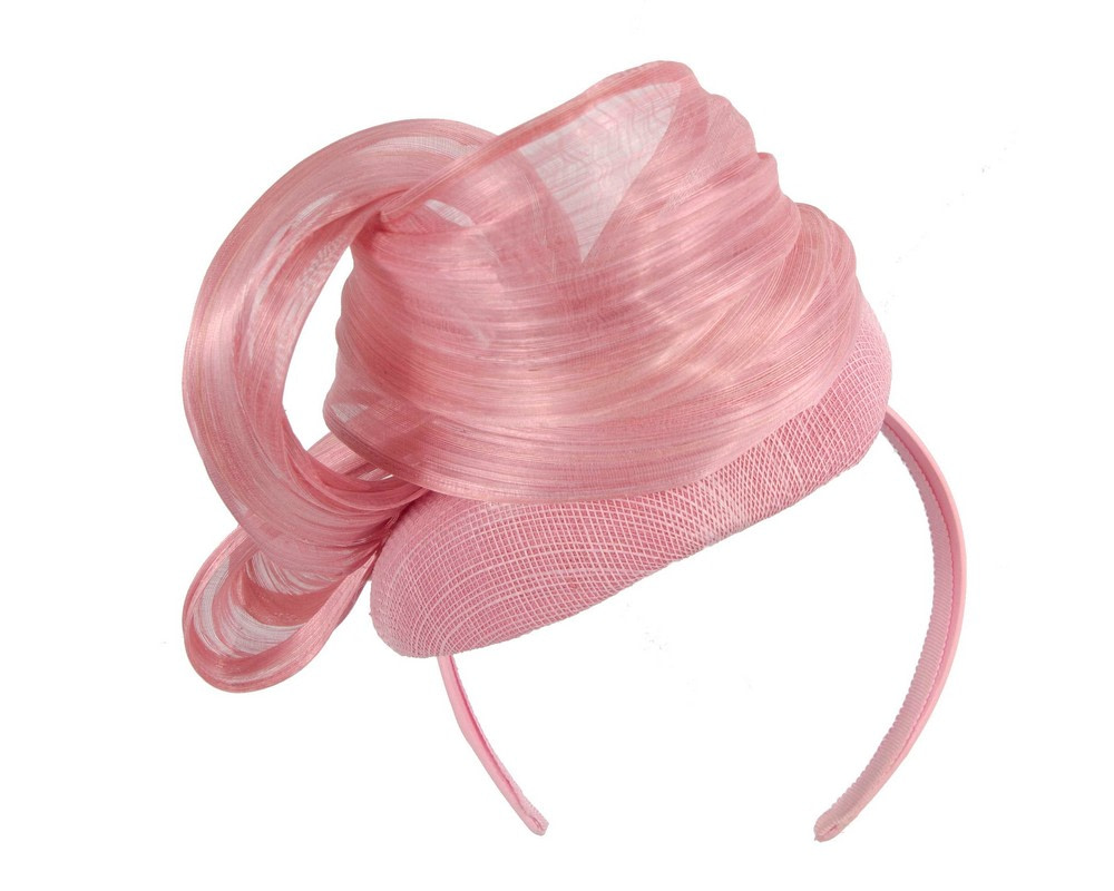 Dusty pink pillbox silk abaca bow by Fillies Collection S307 - Image 6