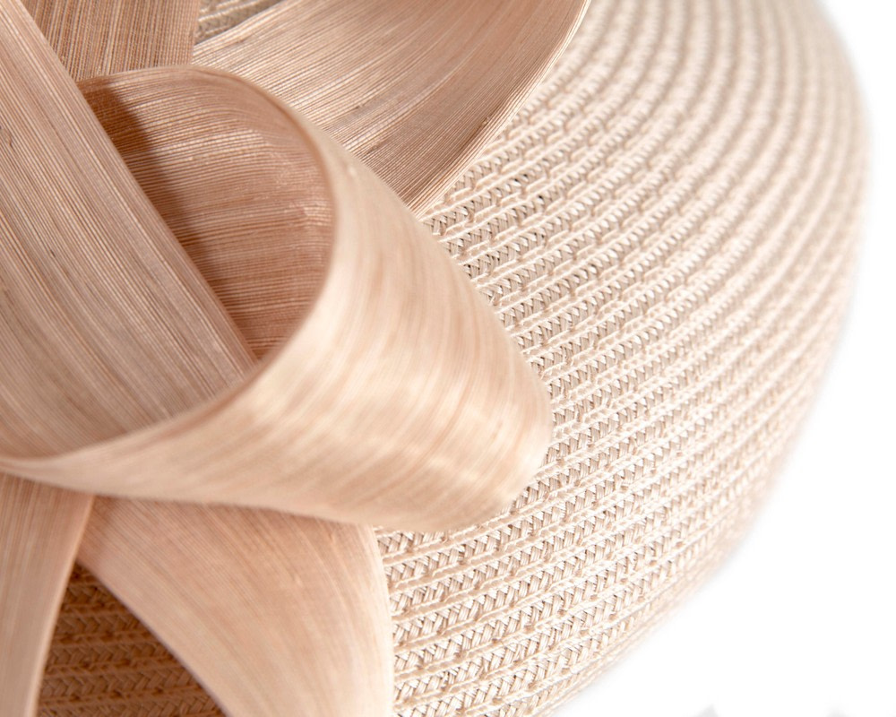 Fashion beige beret hat with bow by Max Alexander - Fascinators.com.au Fashion beige beret hat with bow by Max Alexander - Image 5