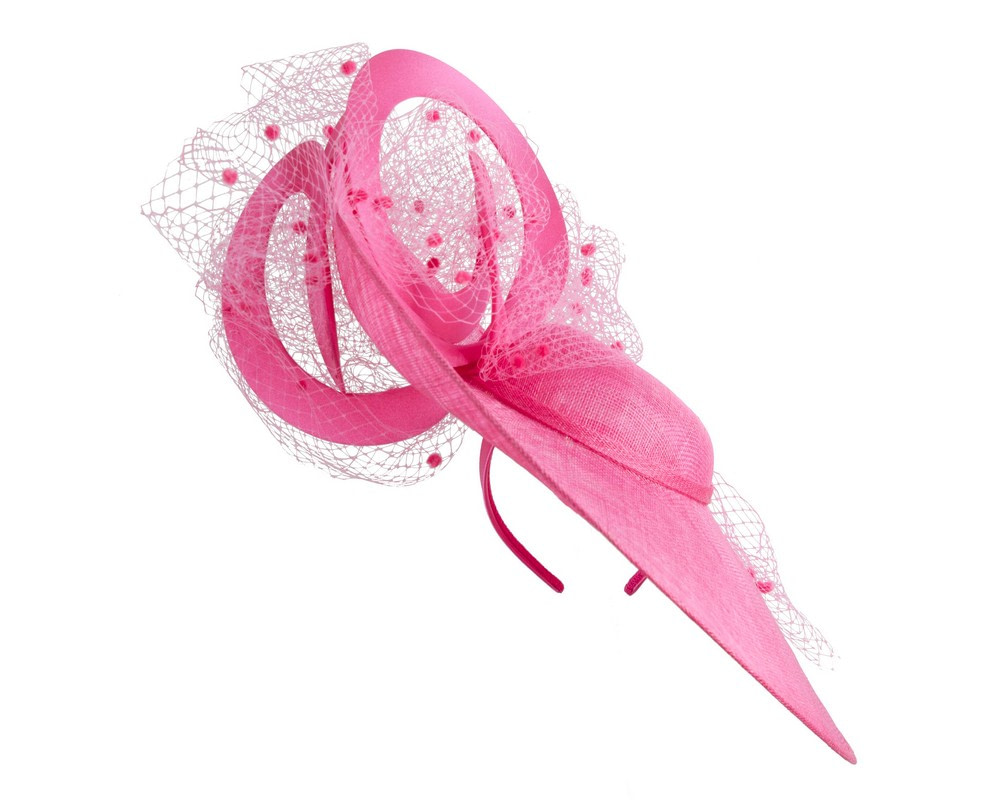 Large fuchsia racing hatinator by Fillies Collection - Fascinators.com.au Large fuchsia racing hatinator by Fillies Collection - Image 2
