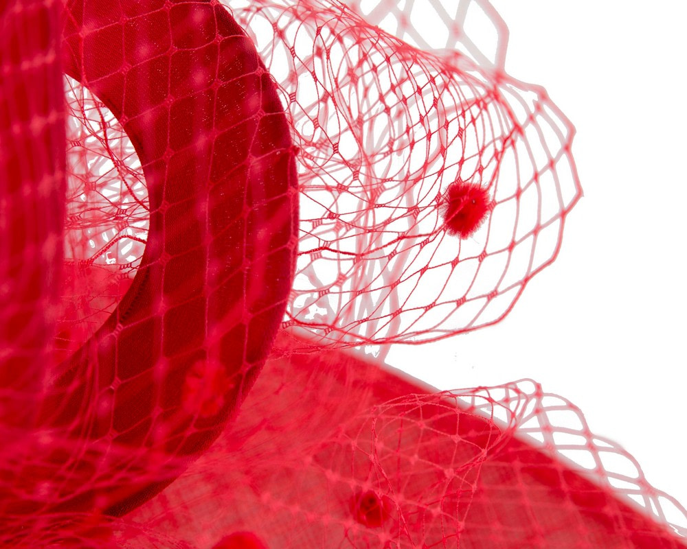 Large red racing hatinator by Fillies Collection - Fascinators.com.au Large red racing hatinator by Fillies Collection - Image 5