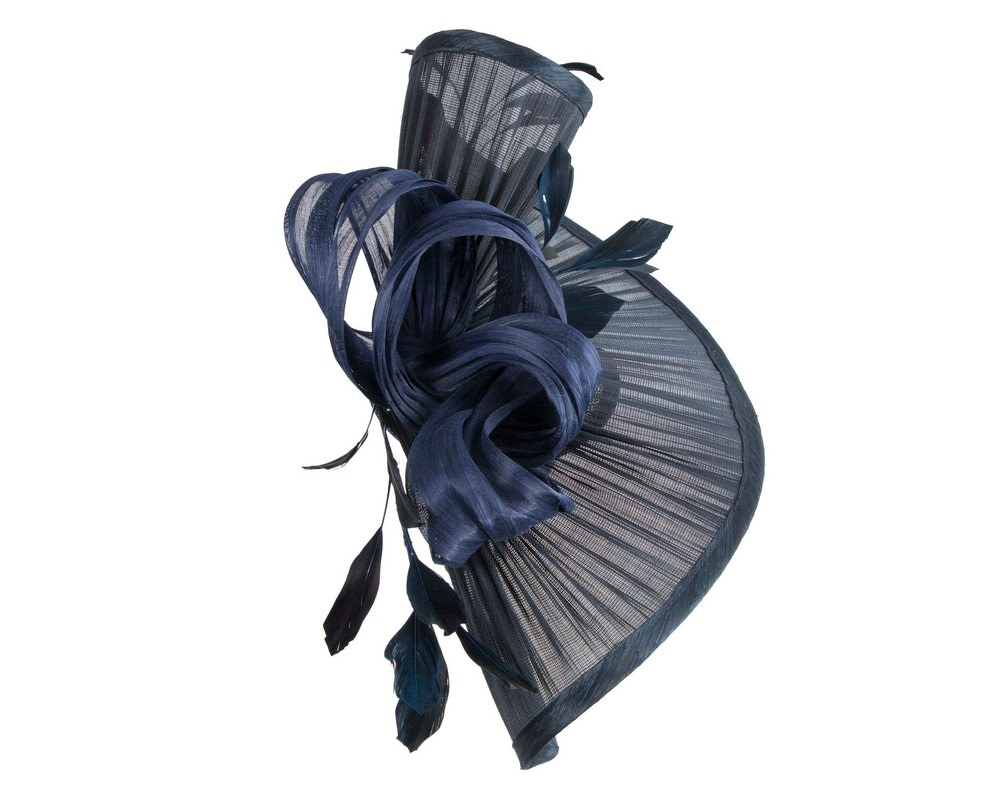 Bespoke navy Australian Made racing fascinator by Fillies Collection - Fascinators.com.au Bespoke navy Australian Made racing fascinator by Fillies Collection - Image 3