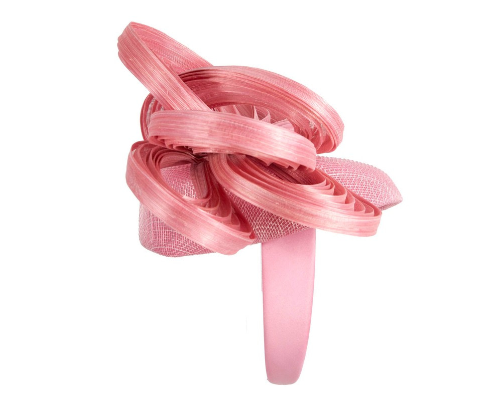 Bespoke dusty pink racing fascinator by Fillies Collection - Image 3
