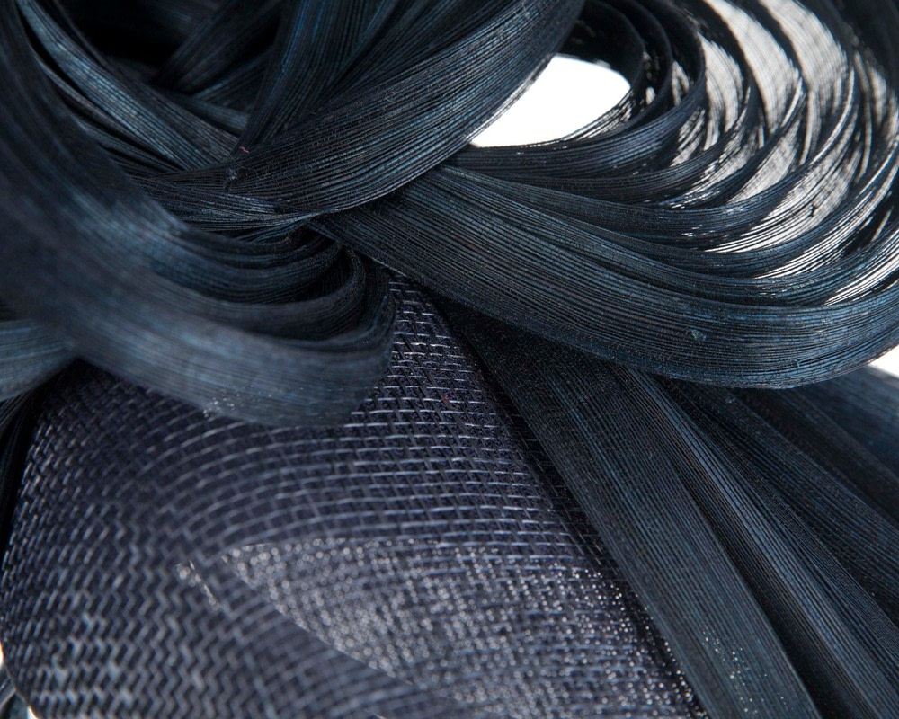 Bespoke navy racing fascinator by Fillies Collection - Image 5