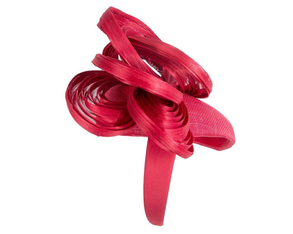 Bespoke red racing fascinator by Fillies Collection - Image 3