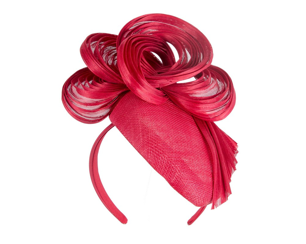 Bespoke red racing fascinator by Fillies Collection - Image 2
