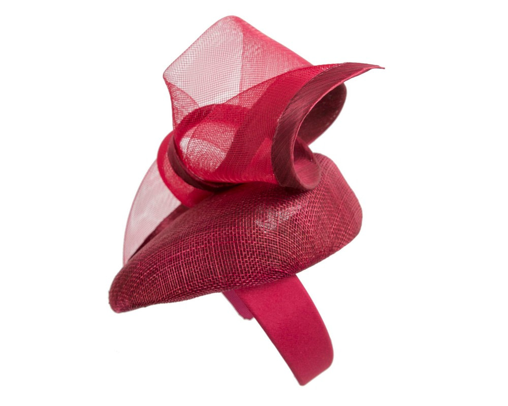 Wine-colored spring racing fascinator by Fillies Collection - Image 4