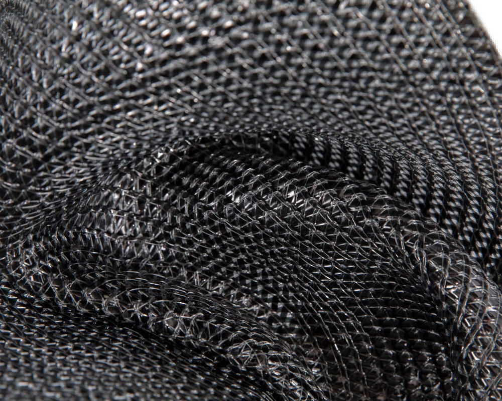 Bespoke shiny black fascinator by Fillies Collection - Image 3