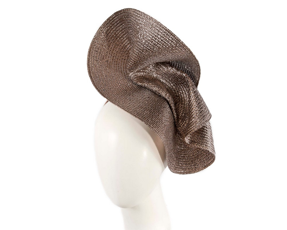 Bespoke shiny bronze fascinator by Fillies Collection