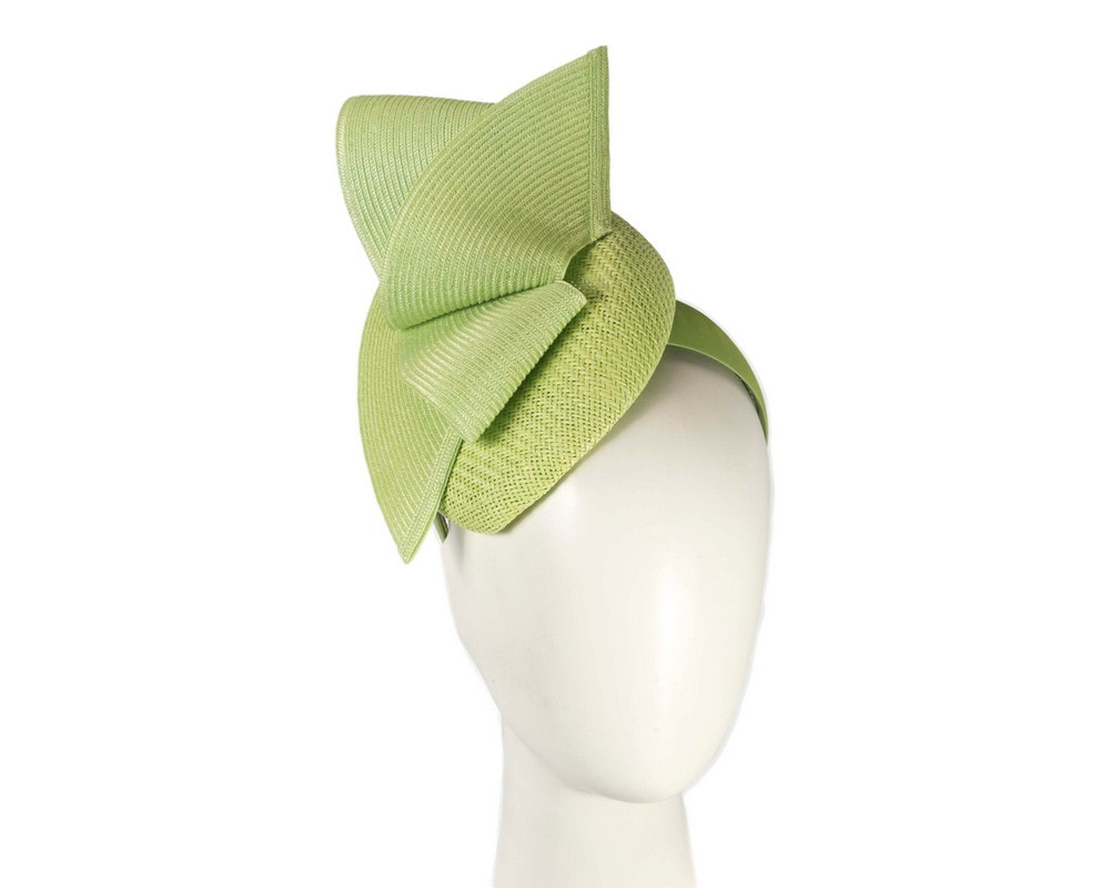 Bespoke lime green pillbox fascinator by Fillies Collection