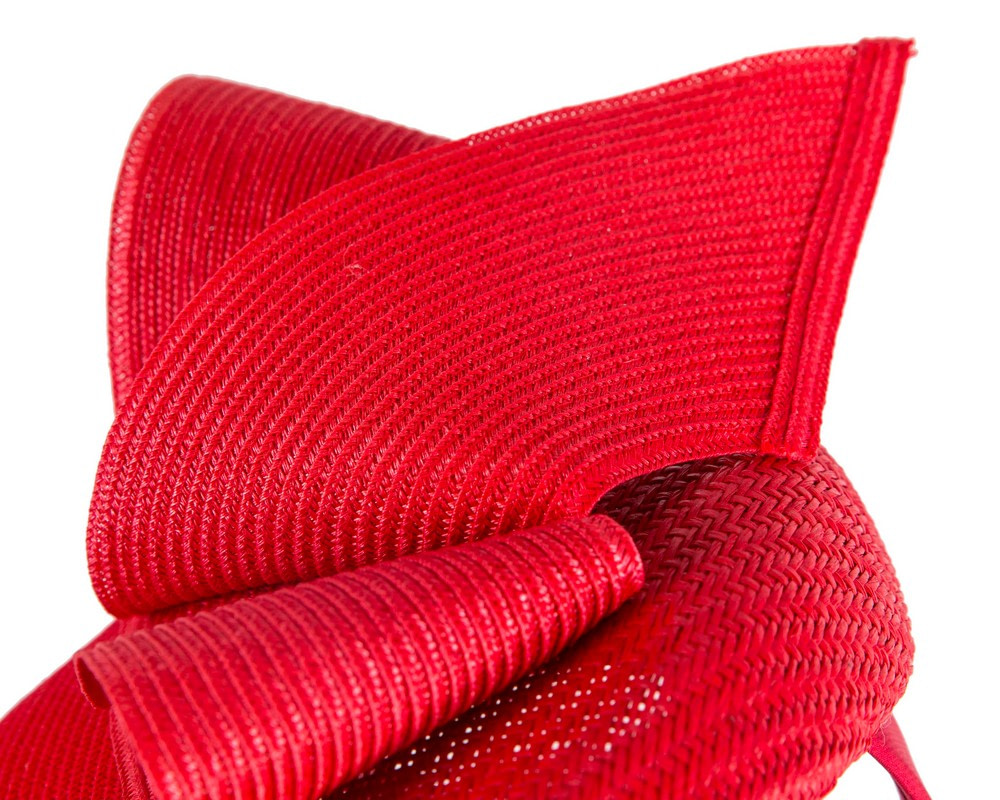 Bespoke red pillbox fascinator by Fillies Collection - Image 5