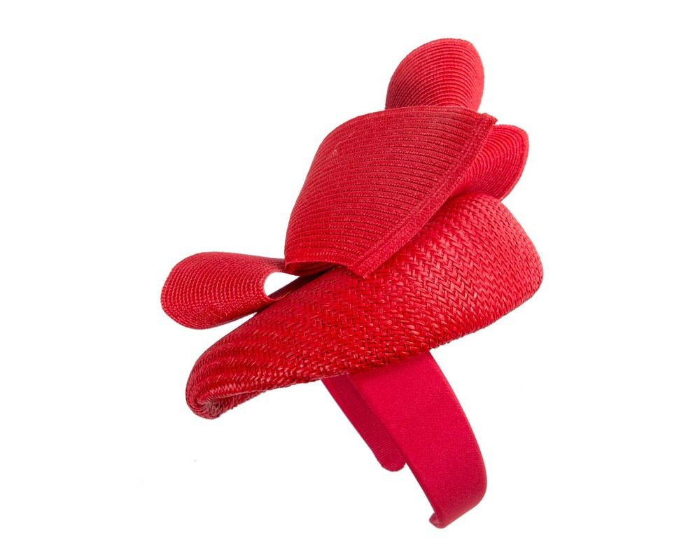 Bespoke red pillbox fascinator by Fillies Collection - Image 4