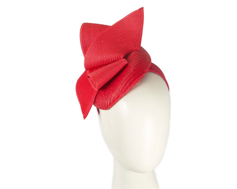 Bespoke red pillbox fascinator by Fillies Collection