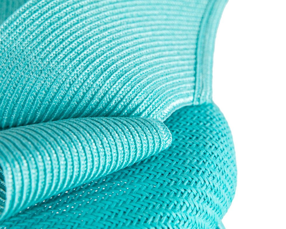 Bespoke turquoise pillbox fascinator by Fillies Collection - Image 5