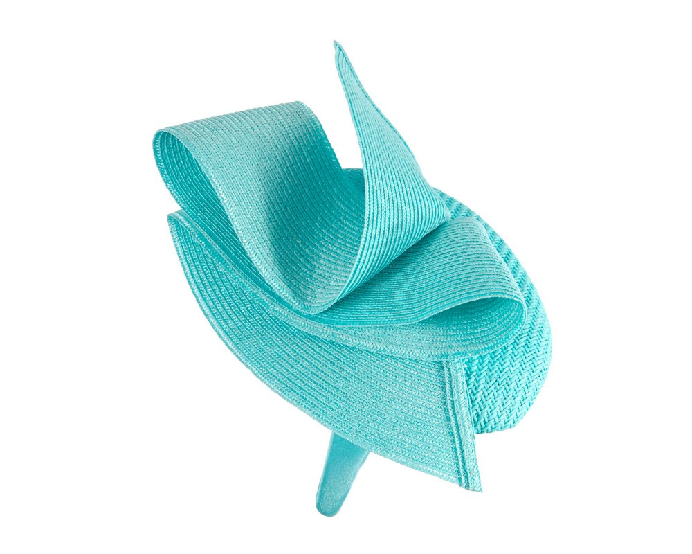 Bespoke turquoise pillbox fascinator by Fillies Collection - Image 3