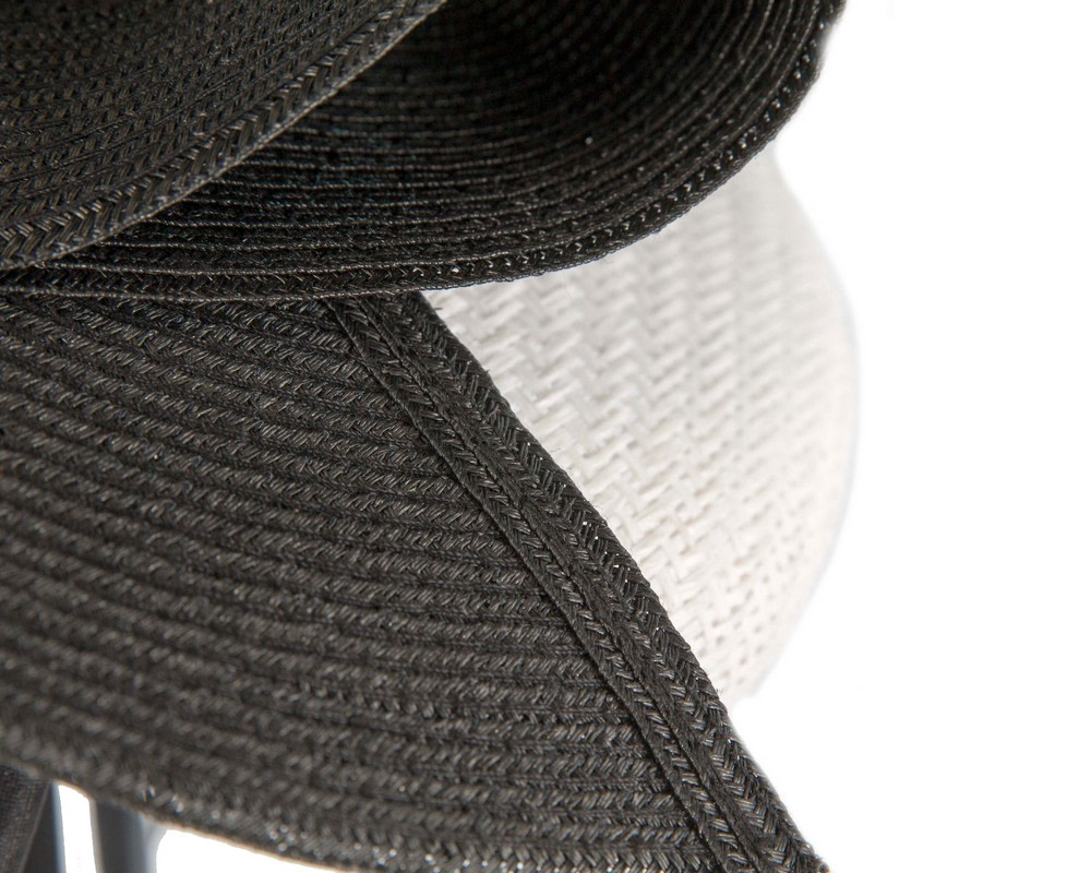 Bespoke white & black pillbox fascinator by Fillies Collection - Image 5