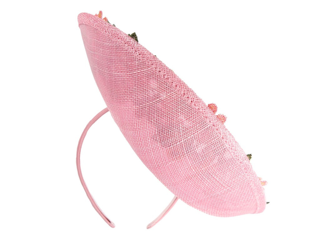 Pink Floral Fascinator with Embroidered Lace by Fillies Collection - Fascinators.com.au Pink Floral Fascinator with Embroidered Lace by Fillies Collection - Image 6