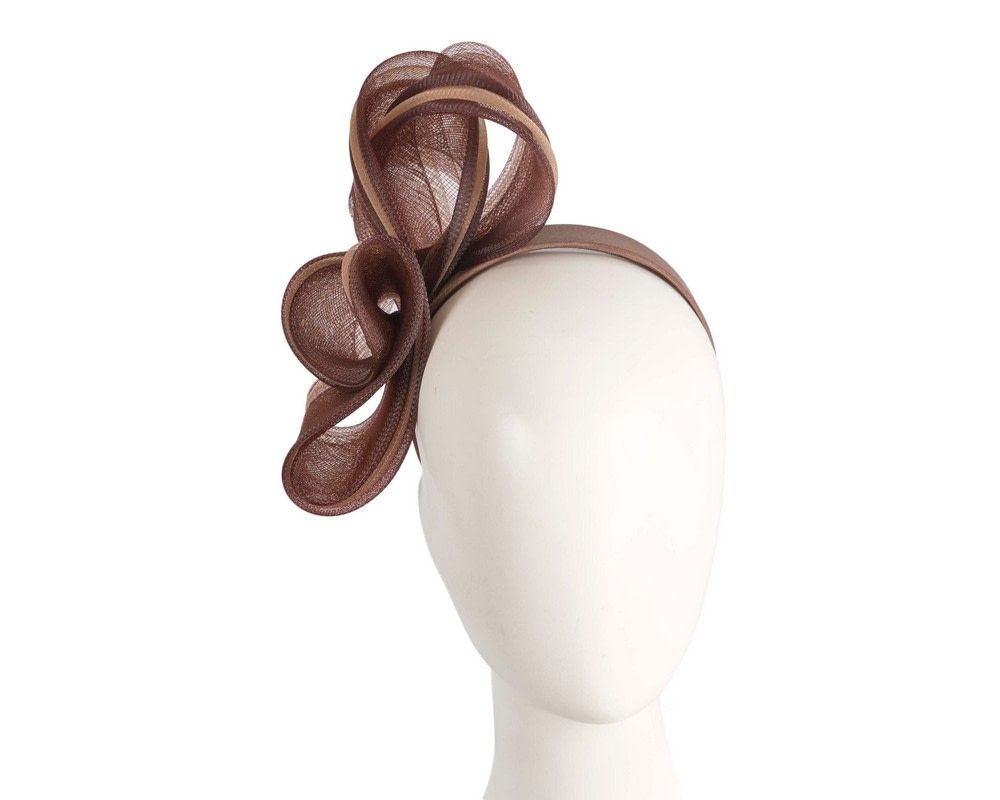 Chocolate & Coffee crinoline fascinator by Cupids Millinery