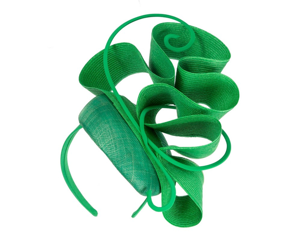 Green designers Australian Made racing fascinator by Fillies Collection - Image 2