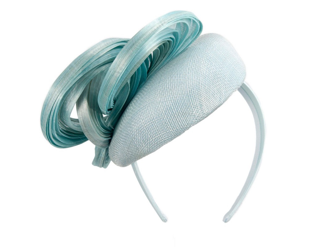 Bespoke light blue racing fascinator by Fillies Collection - Image 6