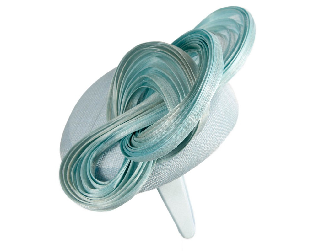 Bespoke light blue racing fascinator by Fillies Collection - Image 3