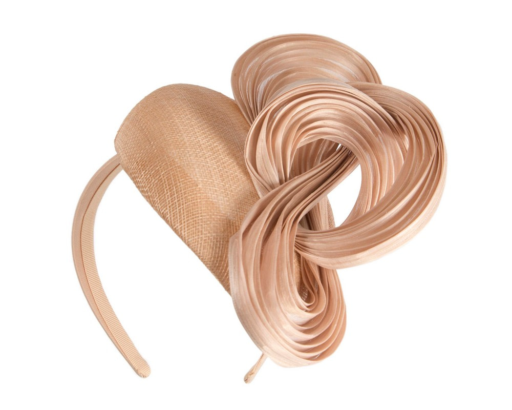 Bespoke nude racing fascinator by Fillies Collection - Image 2