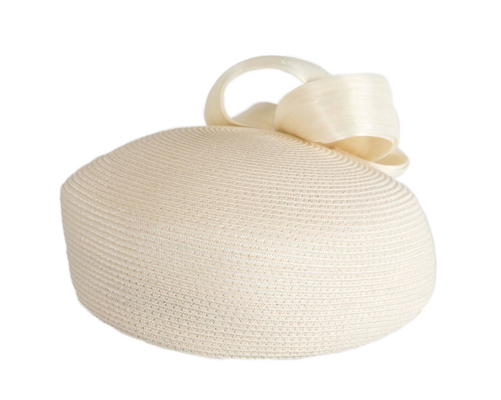 Fashion cream beret hat with bow by Max Alexander - Fascinators.com.au Fashion cream beret hat with bow by Max Alexander - Image 3