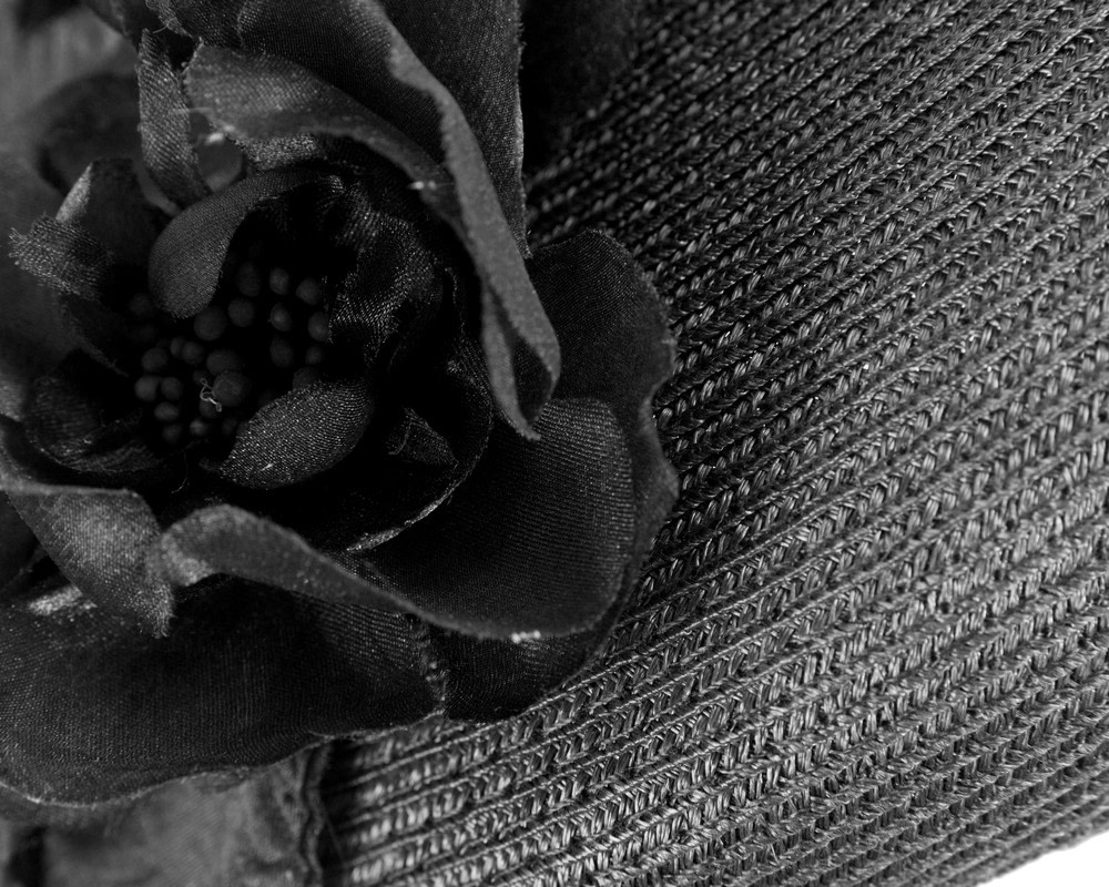 Black beret hat with flowers by Max Alexander - Image 5