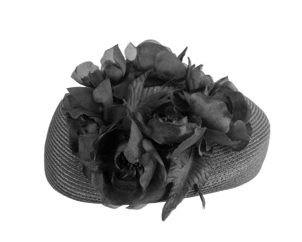 Black beret hat with flowers by Max Alexander - Image 3