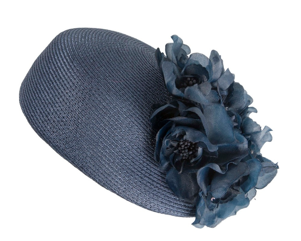 Navy beret hat with flowers by Max Alexander - Image 6