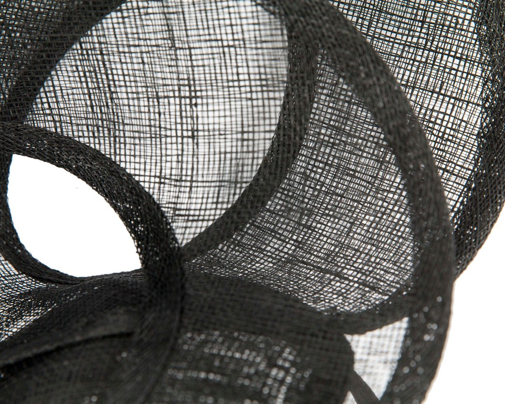 Edgy black sinamay fascinator by Max Alexander - Image 3